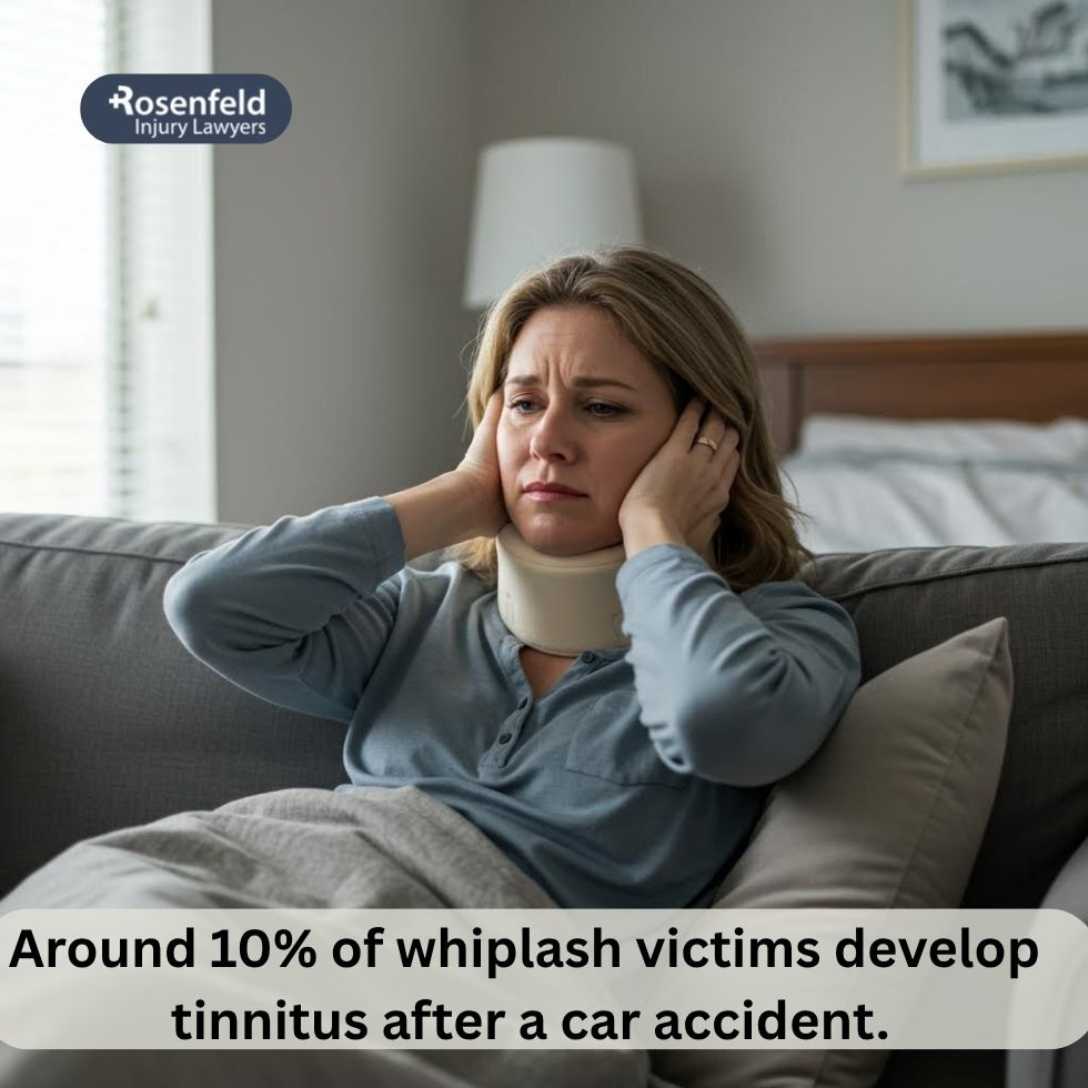 Law firm helping car accident victims experiencing tinnitus after whiplash injuries.