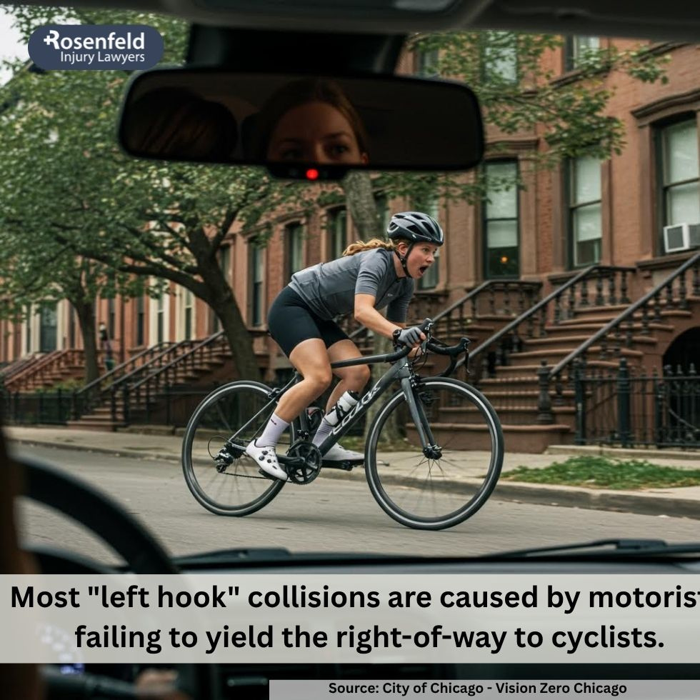 Chicago law firm handling left hook bicycle accident cases for injured cyclists.