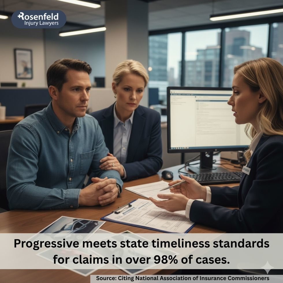 Law firm assisting a client with insurance company negotiations after a car accident.