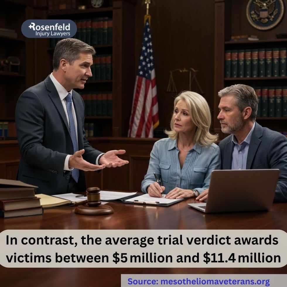 Comparison between mesothelioma settlements and verdicts showing potential compensation differences
