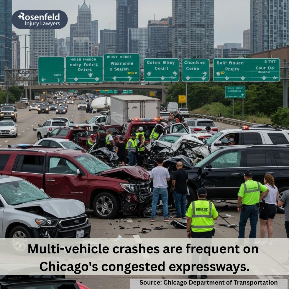 Attorney assisting with insurance claims after a multi-vehicle accident.