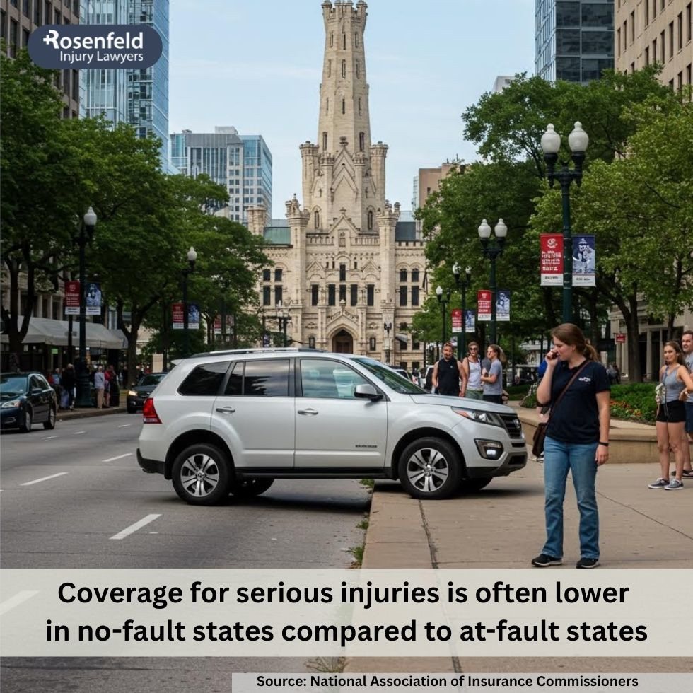 Attorney reviewing personal injury claim involving no fault insurance after a car accident.