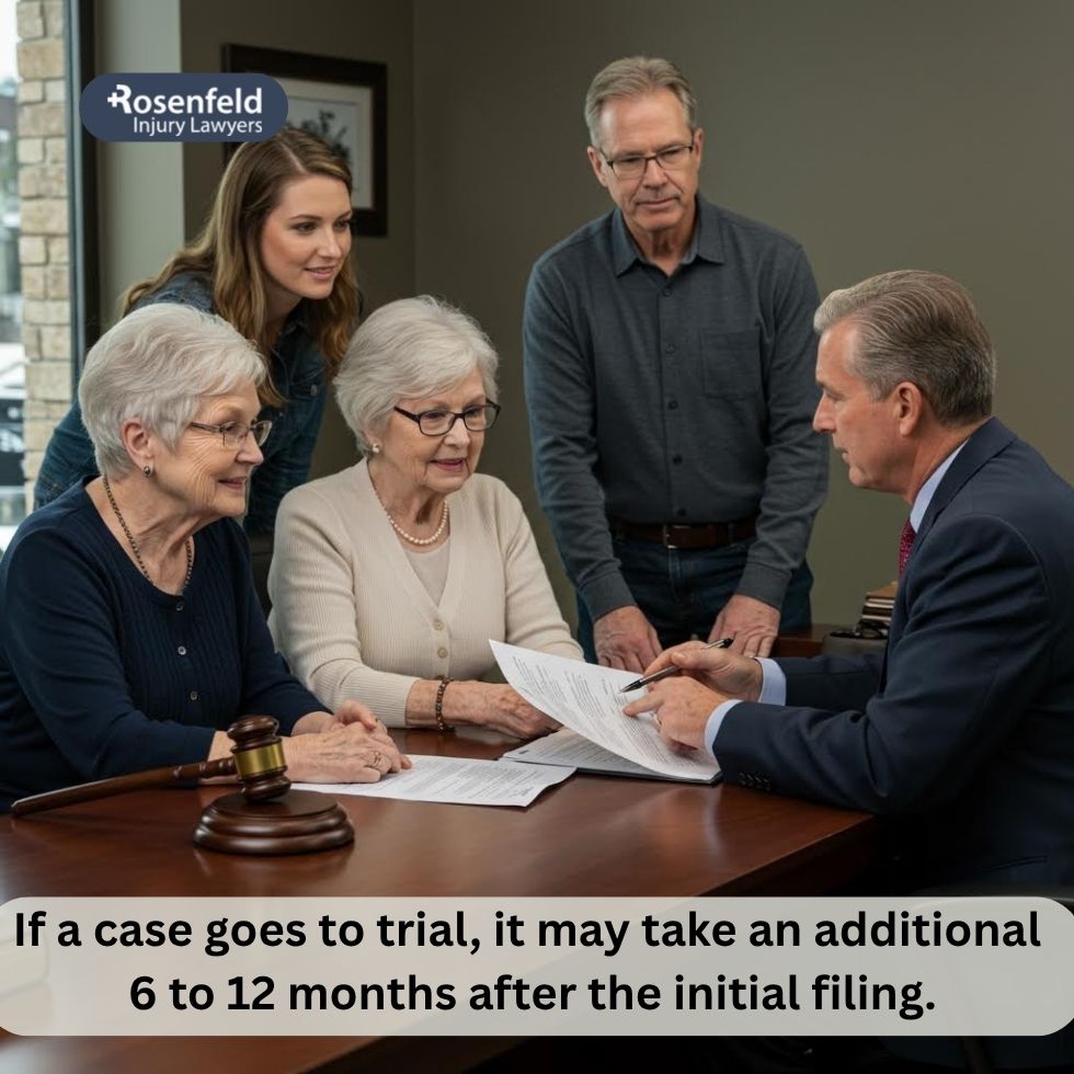 Family consulting with a personal injury lawyer about a nursing home abuse claim.