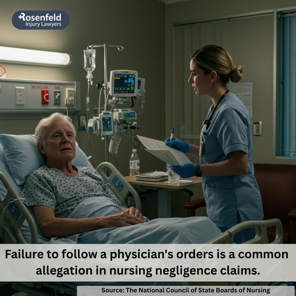 Attorney in Chicago reviewing a nursing malpractice case file