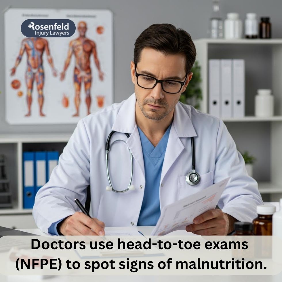 Medical professional reviewing warning signs of essential nutrient deficiencies.
