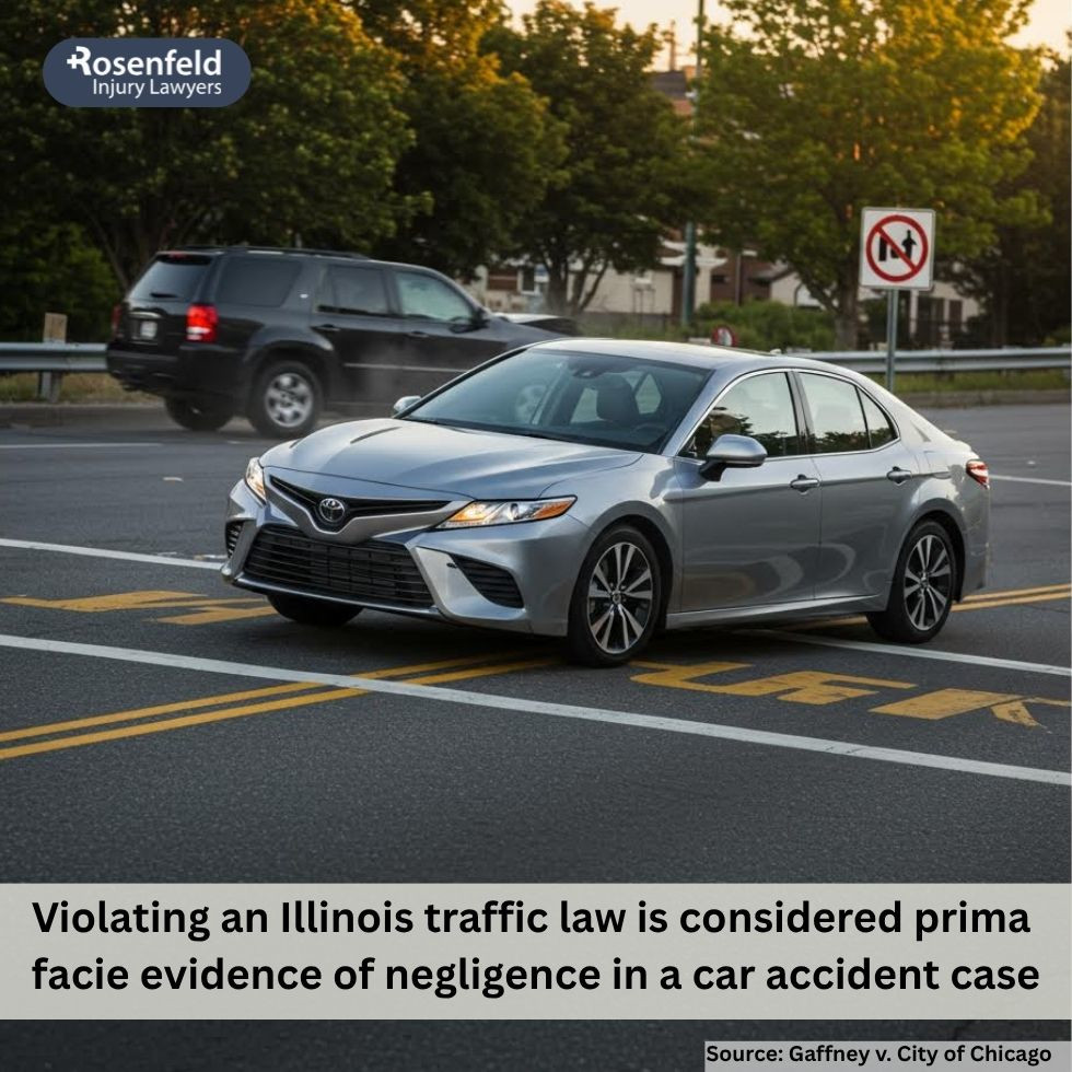 Personal injury claim based on negligence per se after a crash.