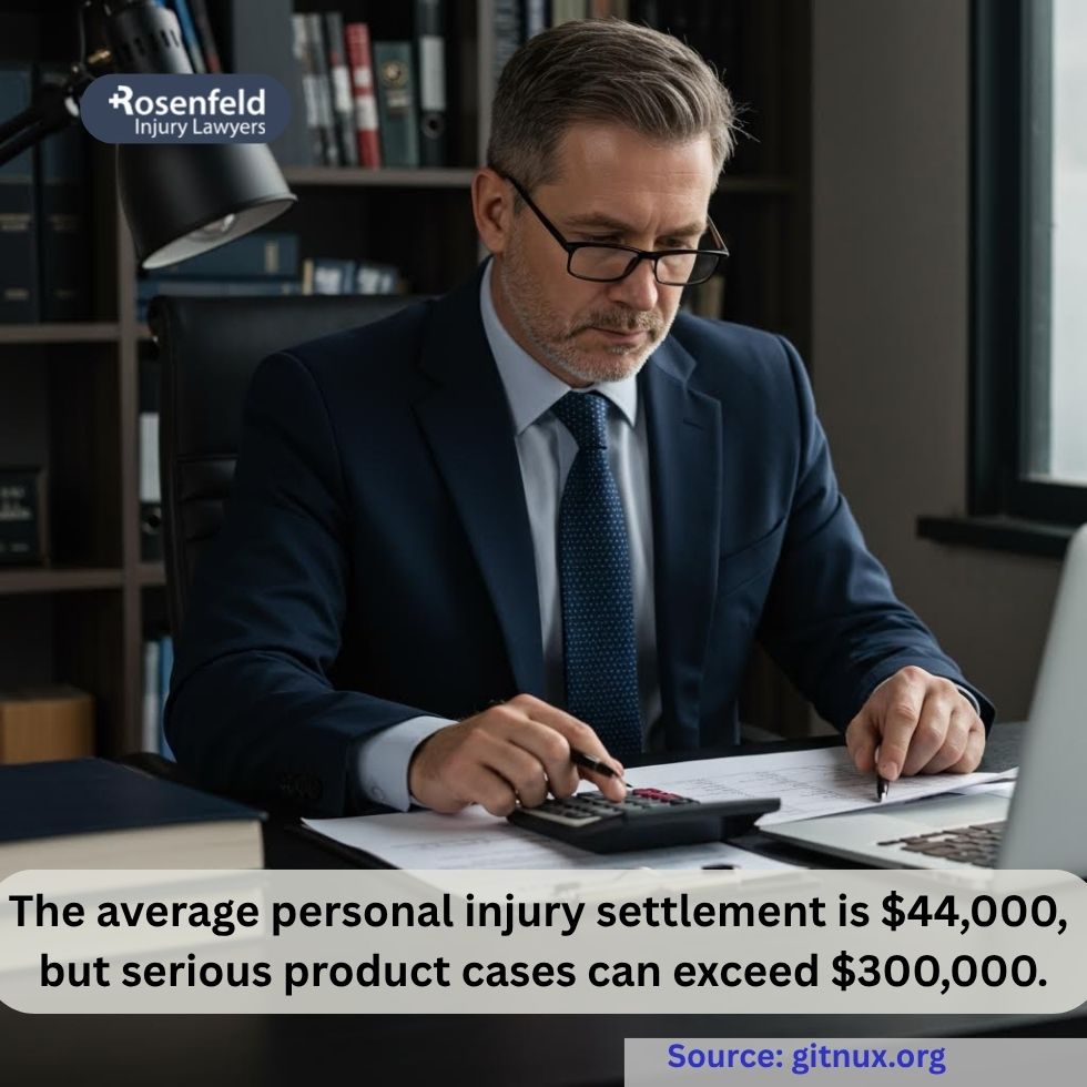 Injured consumer discussing product liability lawsuit settlement with attorney
