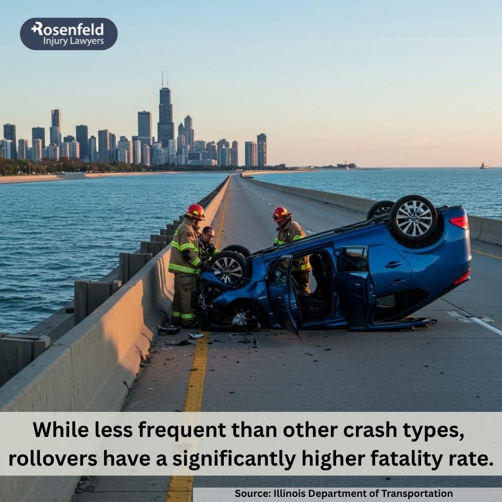 Rear-end collision during heavy traffic on a Chicago expressway