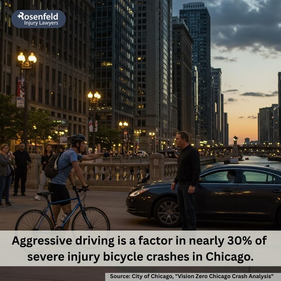 Chicago bicycle accident attorneys helping cyclists injured in road rage collisions.