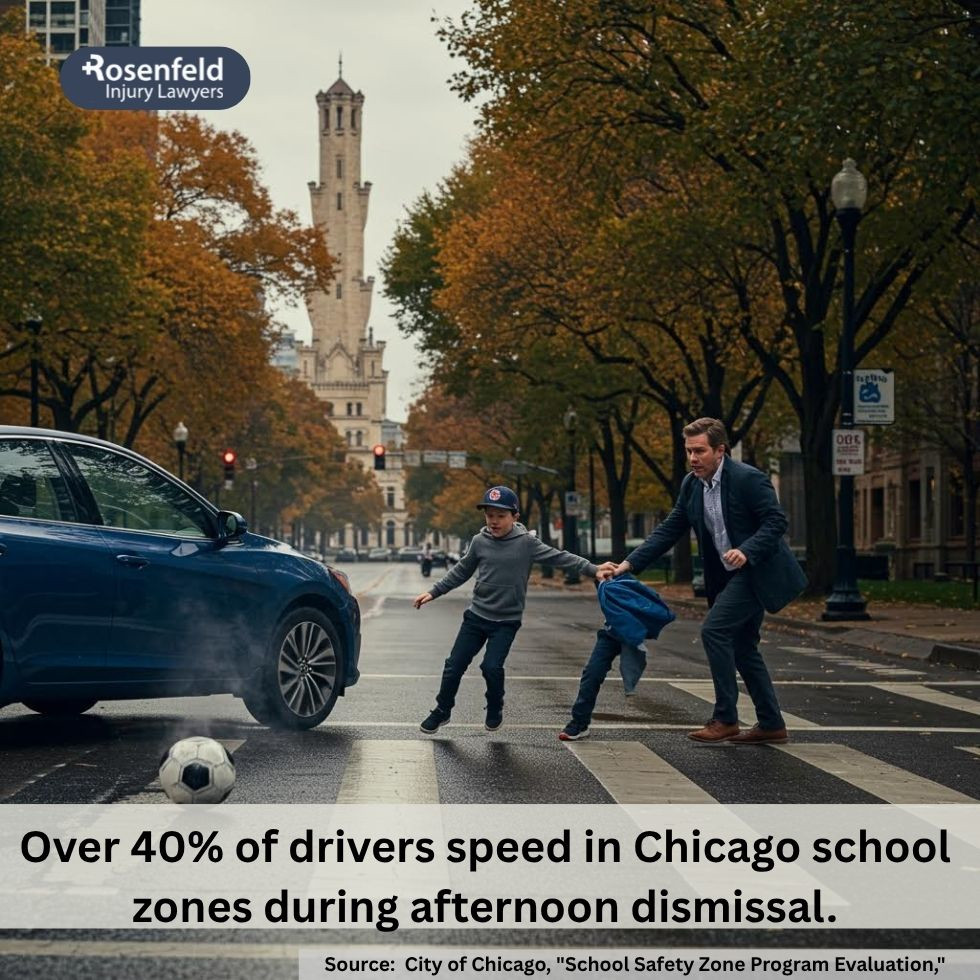 Negligent driver causes car accident near a school zone