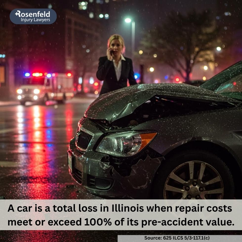 Chicago law firm handling total loss claims after car accidents.