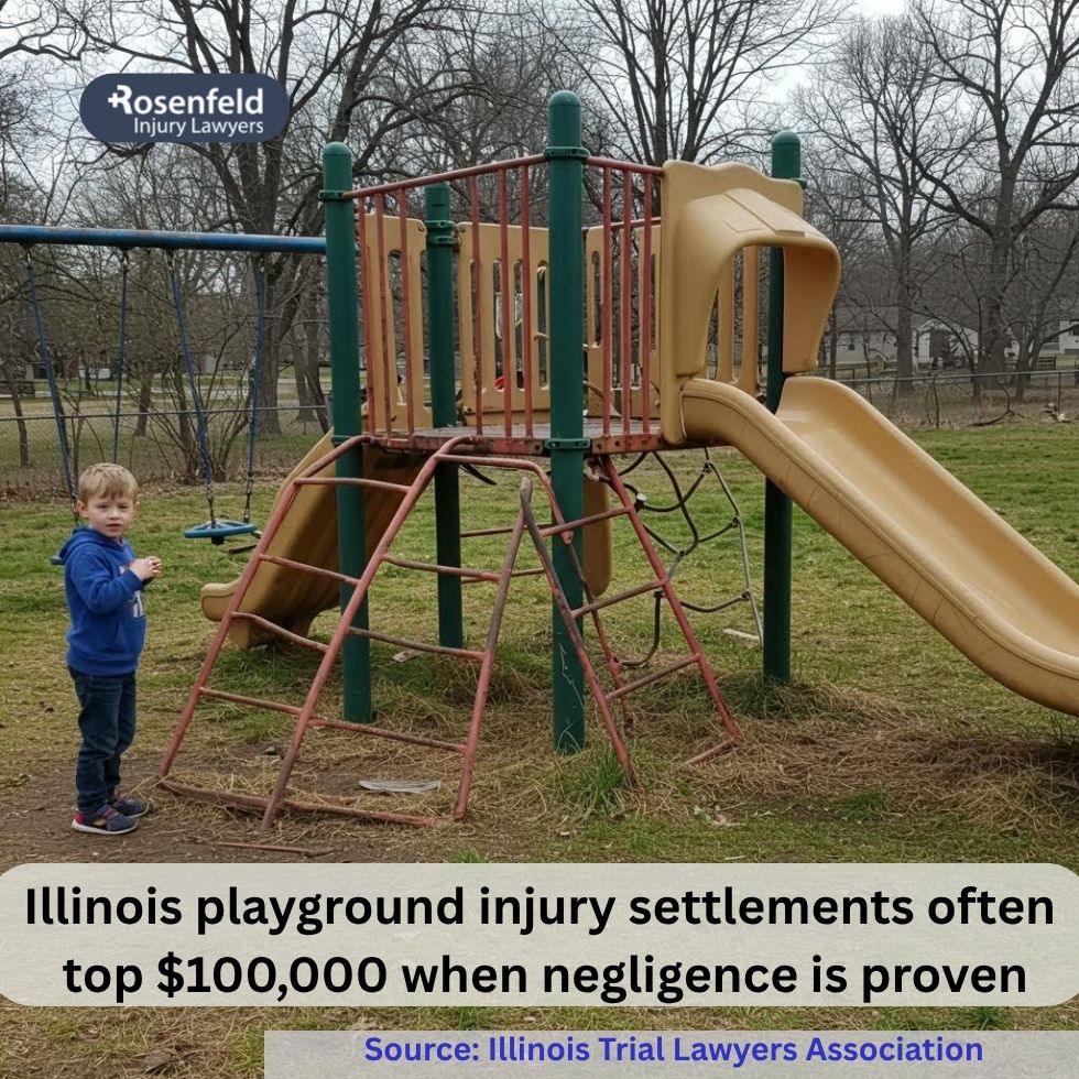 Lawyer reviewing playground injury case involving defective equipment