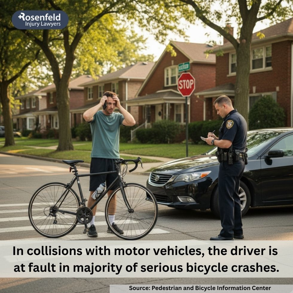 Chicago bicycle accident lawyer explaining legal options to an injured cyclist.