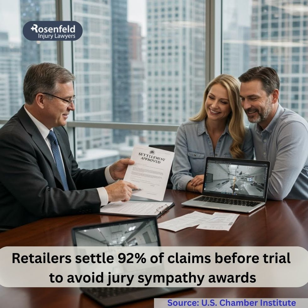 Attorney handling retail injury case with focus on average settlement