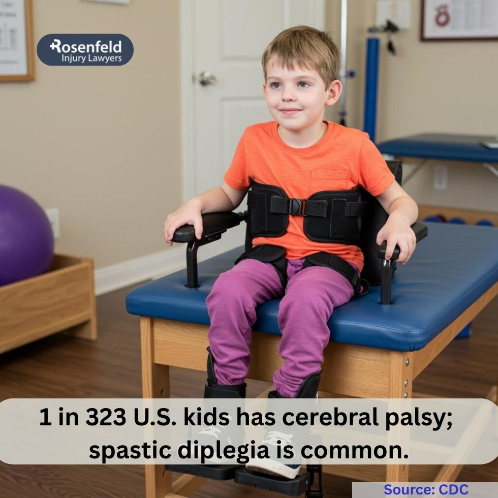 Illinois birth injury lawyer helping family sue for spastic diplegia cerebral palsy