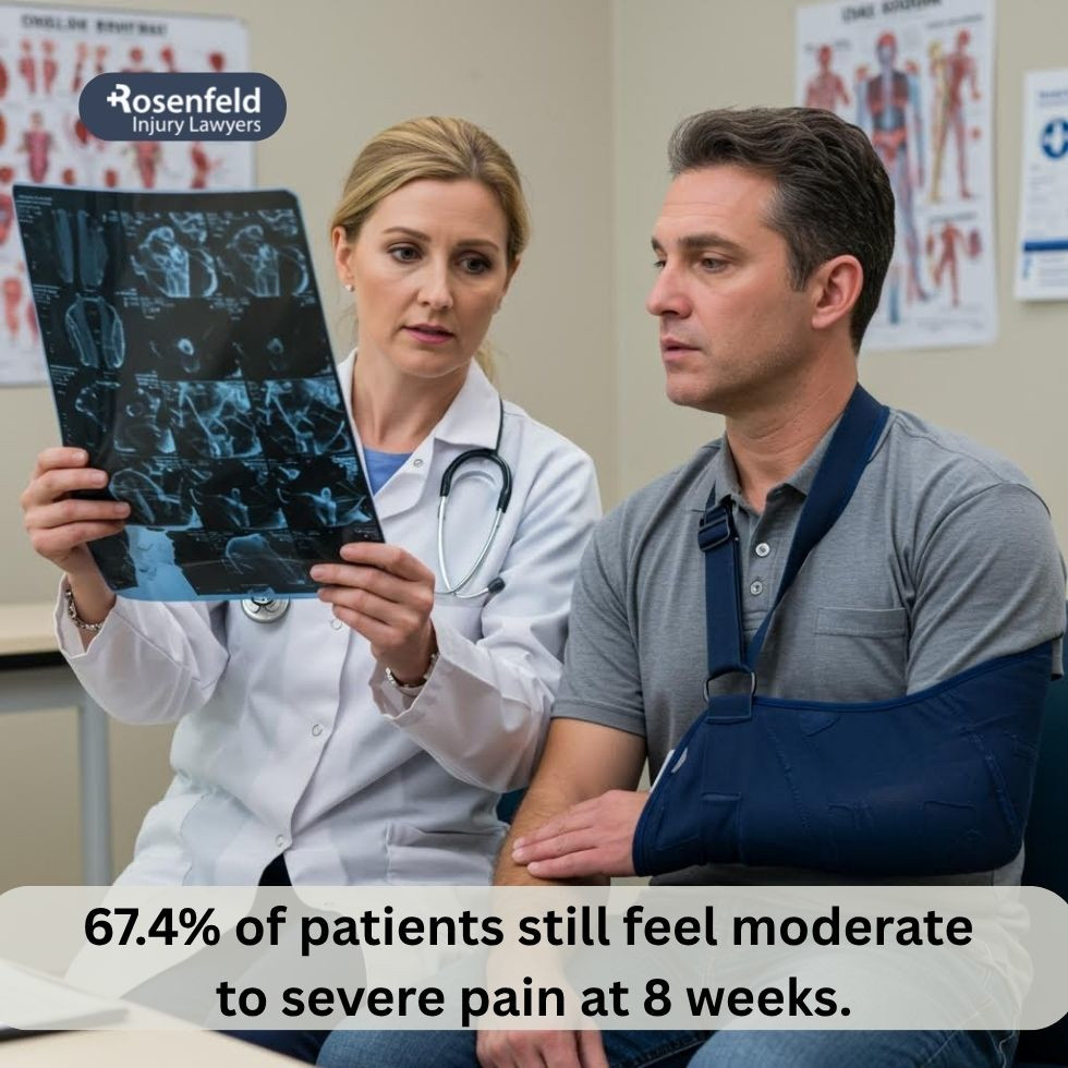 Doctor examining a patient for injuries after a car accident.
