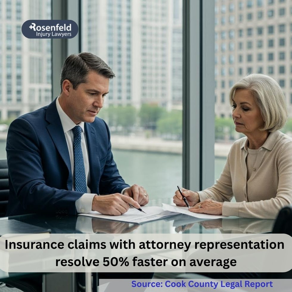 Chicago lawyer helping a client understand how to file a claim with their insurance company