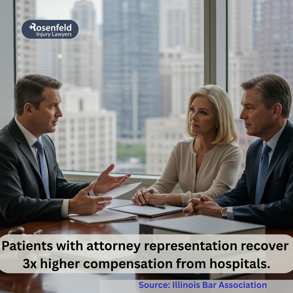 Chicago medical malpractice lawyer helping clients file a lawsuit against a hospital