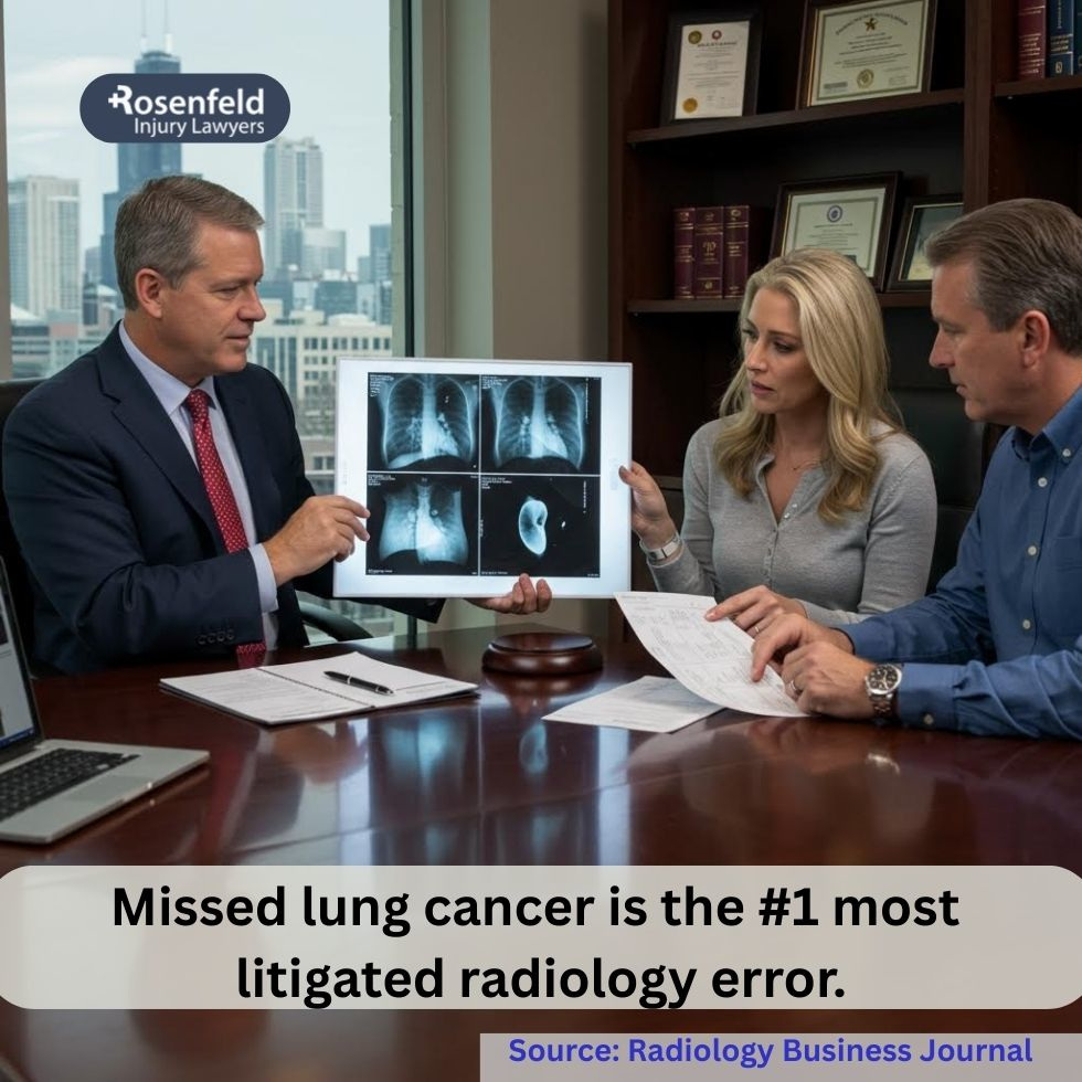 Chicago medical malpractice lawyer reviewing radiology department malpractice cases for settlement options.