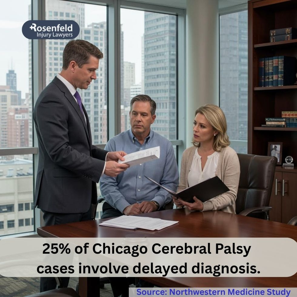 Chicago spastic diplegia cerebral palsy lawyer discussing a birth injury case with parents
