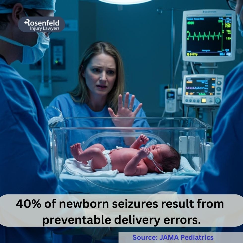 Infant seizures caused by complications during labor and delivery