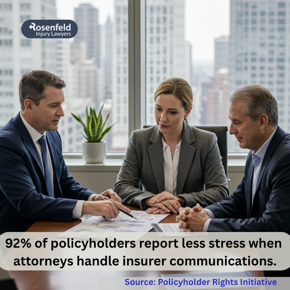 Law firm guiding client through the insurance claim process with their insurance company
