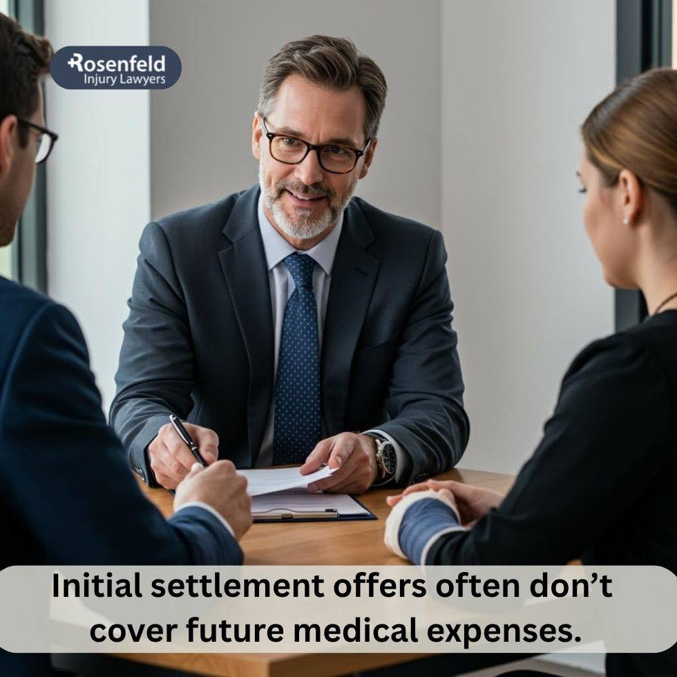 Attorney helping clients handle settlement offers from insurance companies after a car accident.