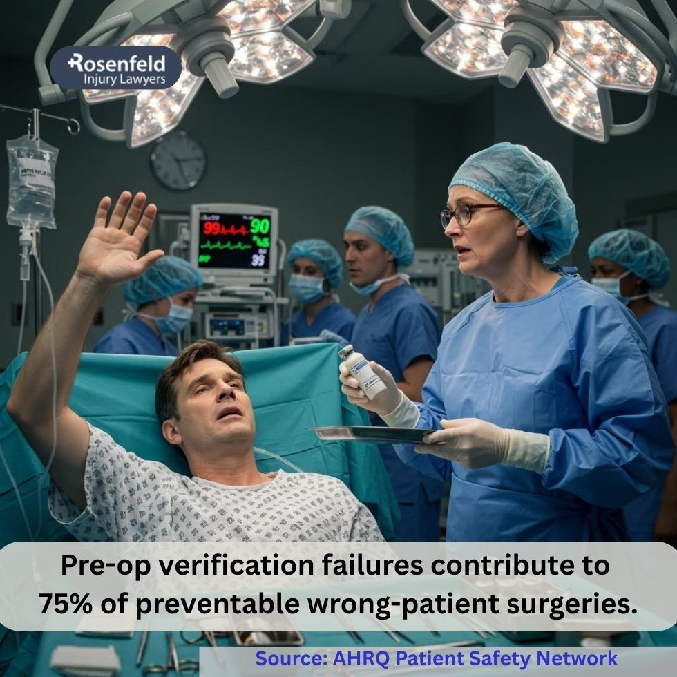 Anesthesia errors during wrong person surgery can result in lasting trauma