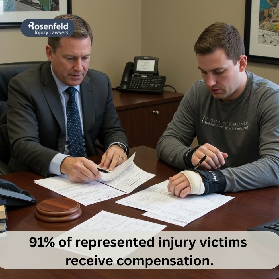 Personal injury lawyer reviewing documentation for lost wages after a car crash.
