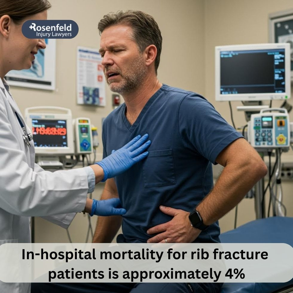Personal injury case involving rib fractures sustained in a vehicle collision.
