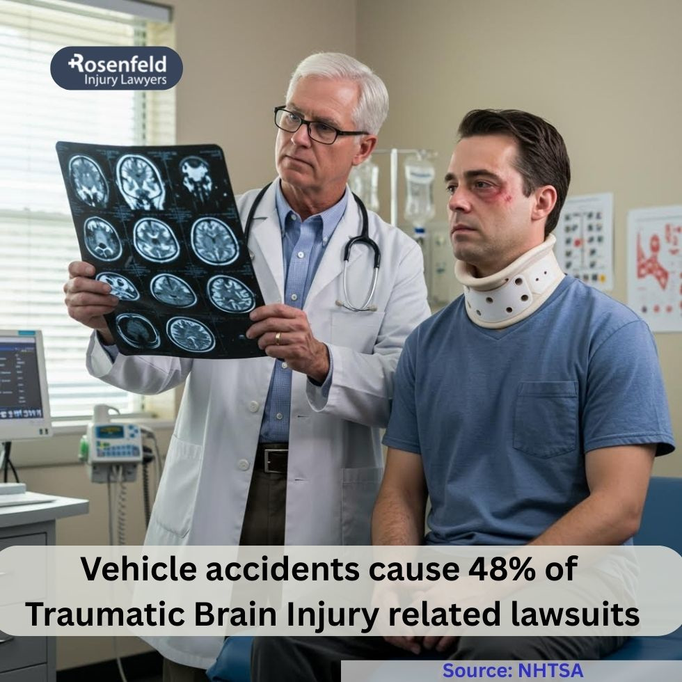 TBI from a car accident leading to a settlement in a personal injury case