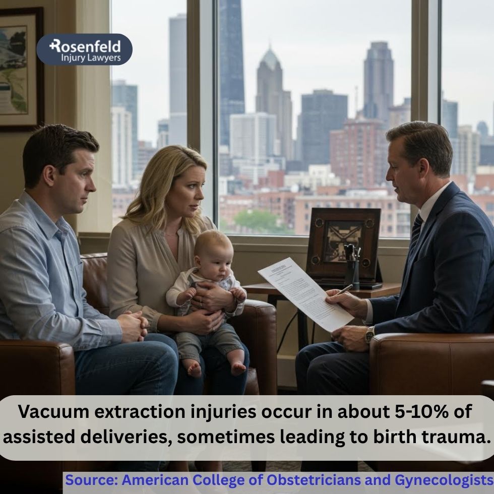 Vacuum extraction accounts for a percentage of birth injuries involving delivery tools