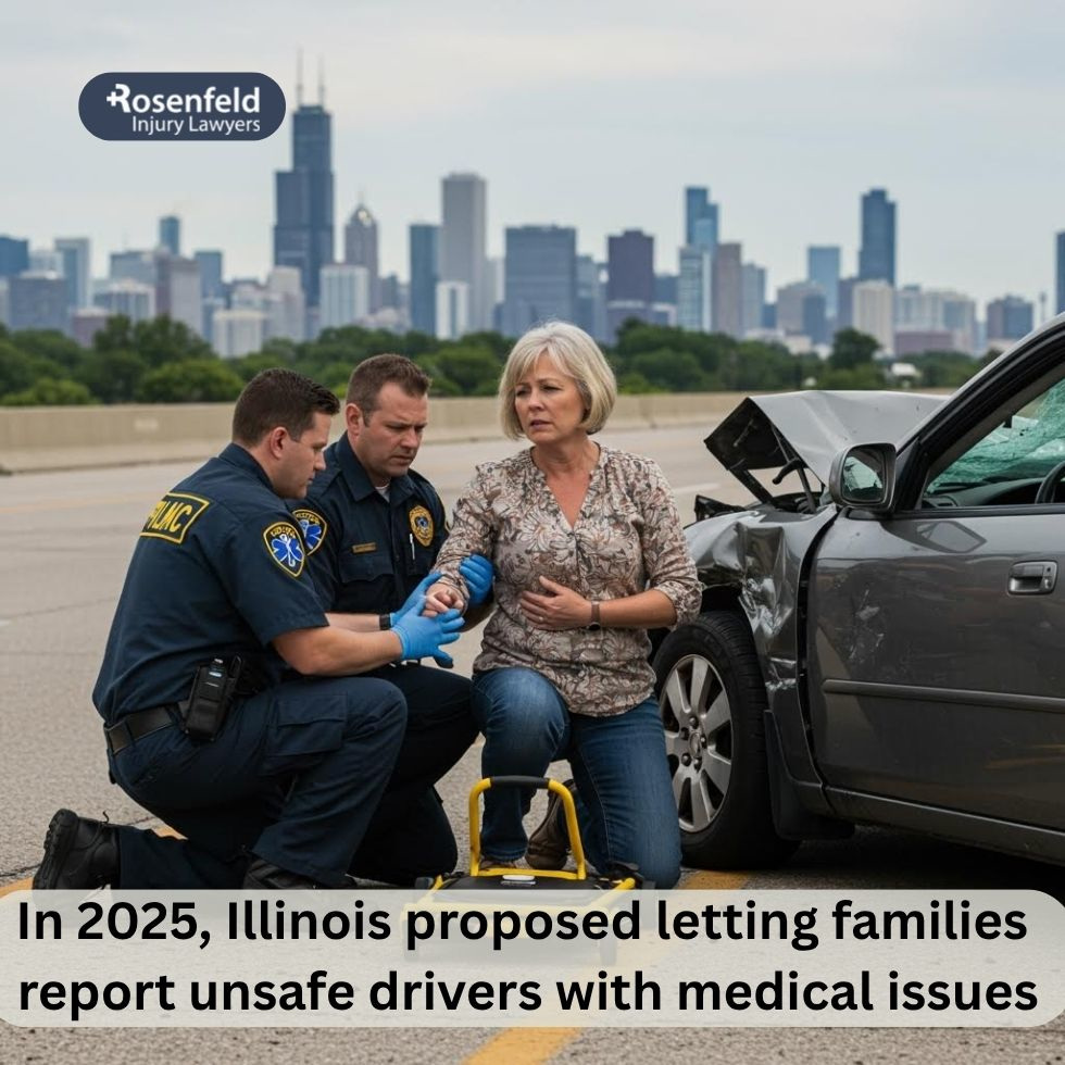 Chicago lawyer helping a client after a car accident triggered by a medical condition.