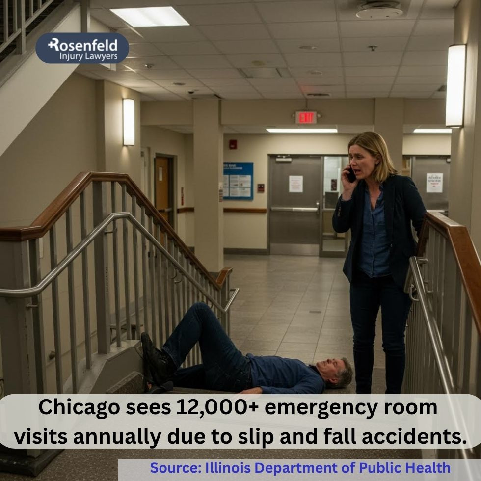 Slip and fall accident attorney in Chicago explaining Illinois fall injury statistics
