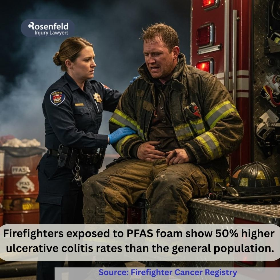 Firefighting foam containing PFAS chemicals may cause ulcerative colitis