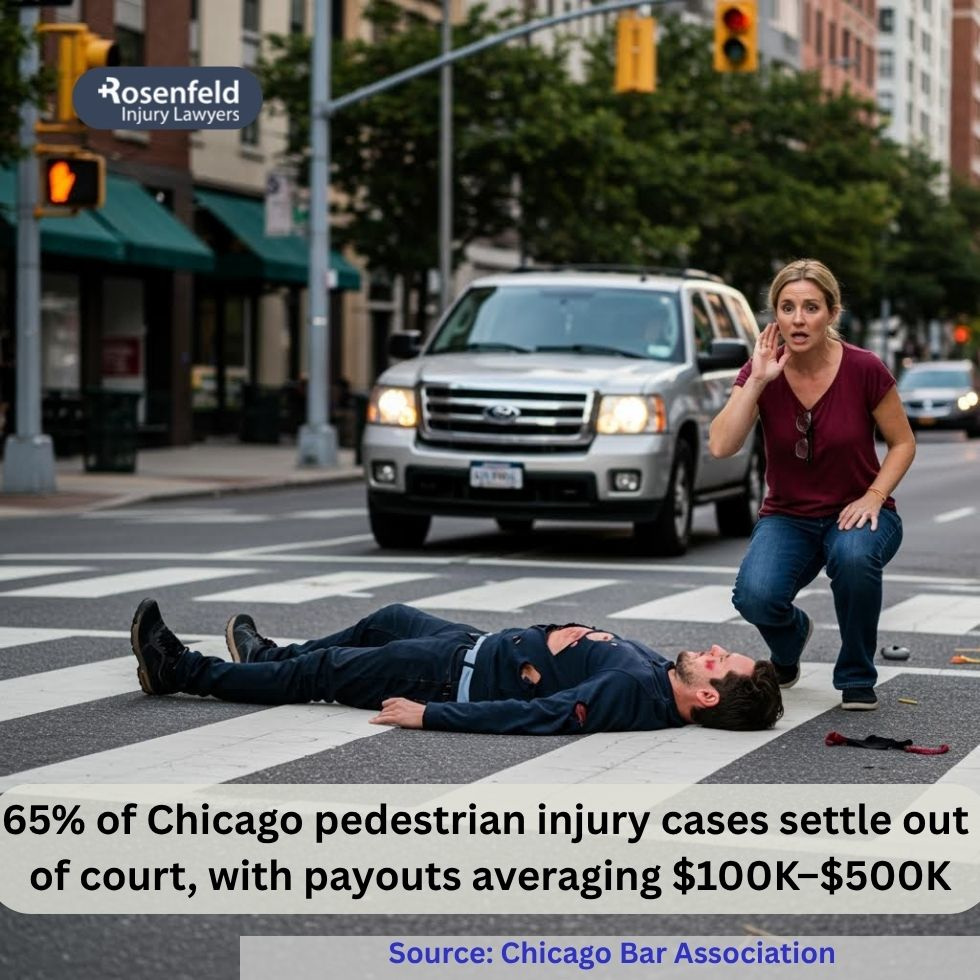 lawyer discussing settlement with injured pedestrian in Chicago