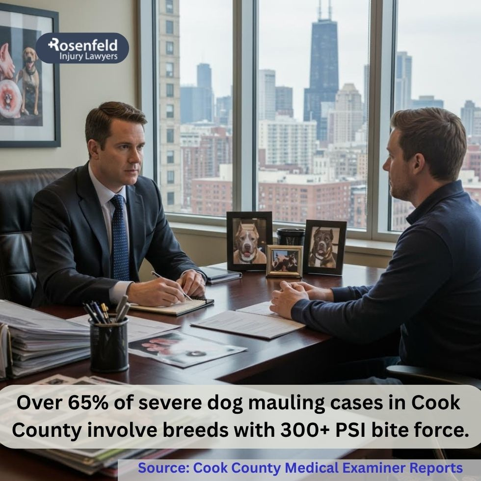 Injury lawyer in Chicago handles strong bite force dog attacks
