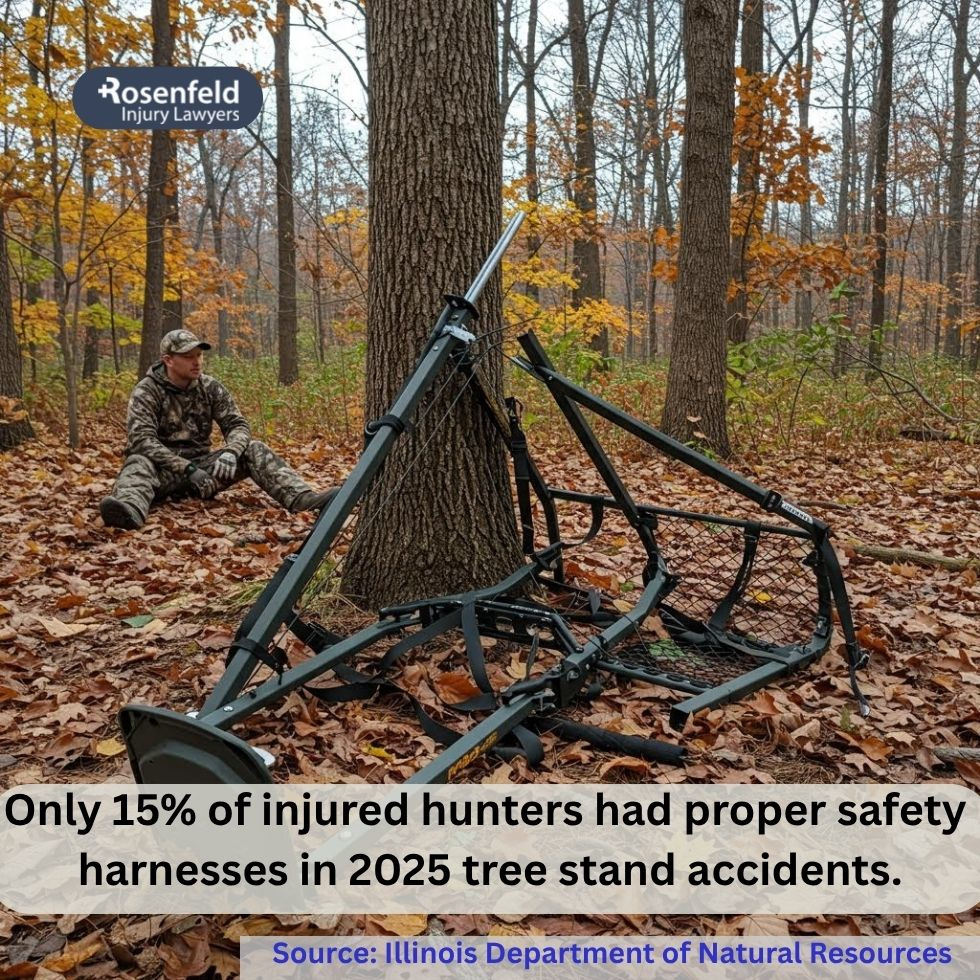 Product liability attorney investigating tree stand defect