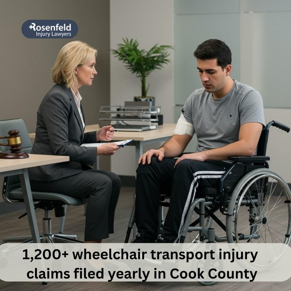 Attorney meeting with a client injured during wheelchair transportation